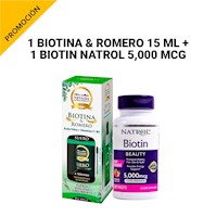 1 Biotina & Romero 15 ML + 1 Biotin Natrol 5,000 MCG